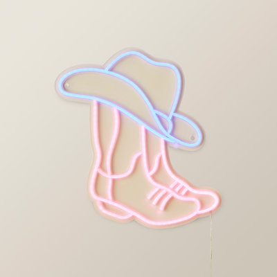 Neon Sign Cowboy Style Novelty Wall Light