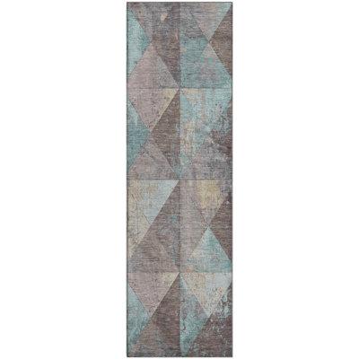 Premium Machine Washable Varroville AMF1721 Geometric Rug