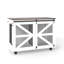 47.2" Mobile Dog Crate Furniture, Flip-Top Feeding Door Dual-Access Pet Kennel with 5 Casters & Side Hooks
