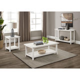 Payne Wood Coffee Table with Shelf Java