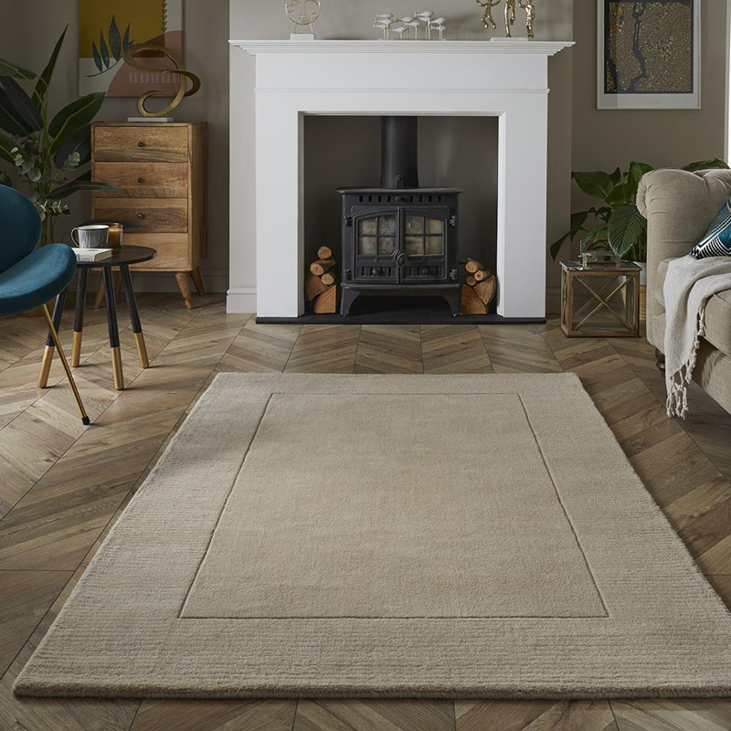 Rapheale Solid Colour Hand Woven Area Rug, Rectangle 120 x 170cm 