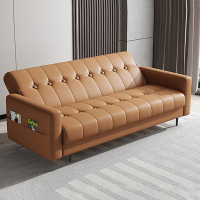 Canapé modulaire brun en polyester avec rangement