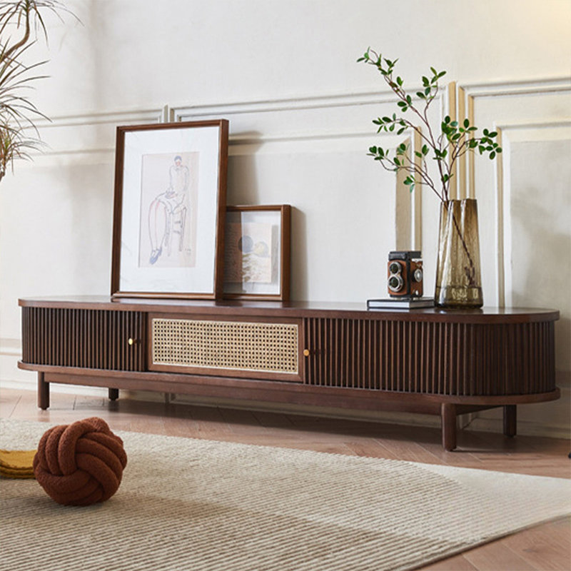 Meuble télé Modern, 14.96" H x 70.87"L x 16.54"W, Nut-Brown