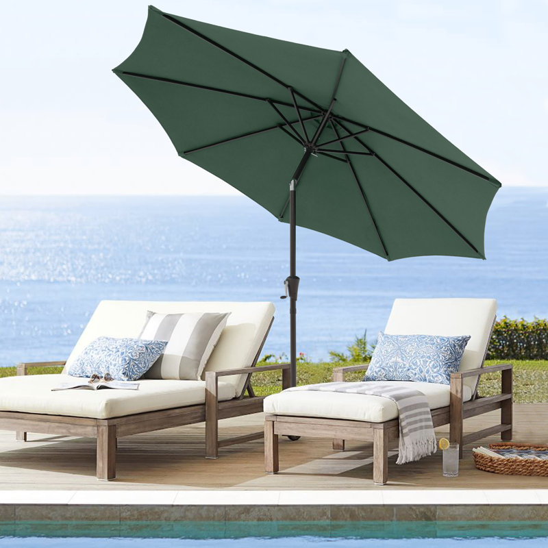 Parasol de marché octogonal 108 "Callan, Vert foncé