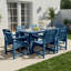 Ensemble de salle à manger rectangulaire 7 pièces pour 6 personnes 59 po avec trou pour parasol-689590132