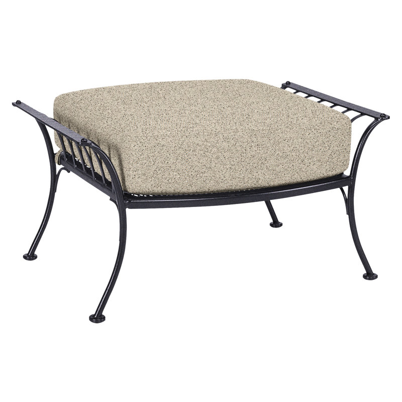 Monterra Outdoor Ottoman, Graphite, Flagship Stone Sunbrella®