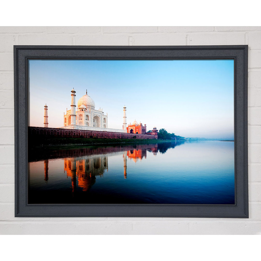 Taj Mahal Water Reflections Gerahmter Druck