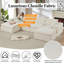 Canapé modulaire modulaire Cloud Couch, canapé en osier en forme de U en osier de 138 po avec repose-pieds, canapé modulaire à 6 places avec siège profond (noir, 4 places + 2 repose-pieds)-1340215800