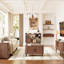 Buffet avec prise, rangement ouvert et porte coulissante