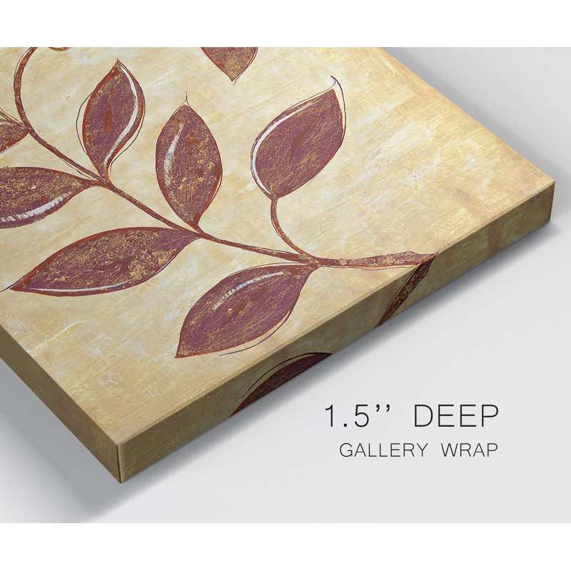 «Marsala Moment I», ensemble de 2 reproductions d'art sur toile tendue, H 10 po x l 10 po x P 1 po
