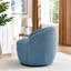 Chaise moderne bleue avec fonction pivotante à 360 degrés - revêtement doux, base-300096594