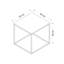 Table d'appoint Elegant Scandinavian, blanc, 20,5 po x 19,7 po x 19,7 po | 100% panneau de particules enduit de mélamine, épaisseur: 0,7 pouce | Structure en métal robuste | Design moderne, parfait pour le salon et la chambre à coucher-1105901007
