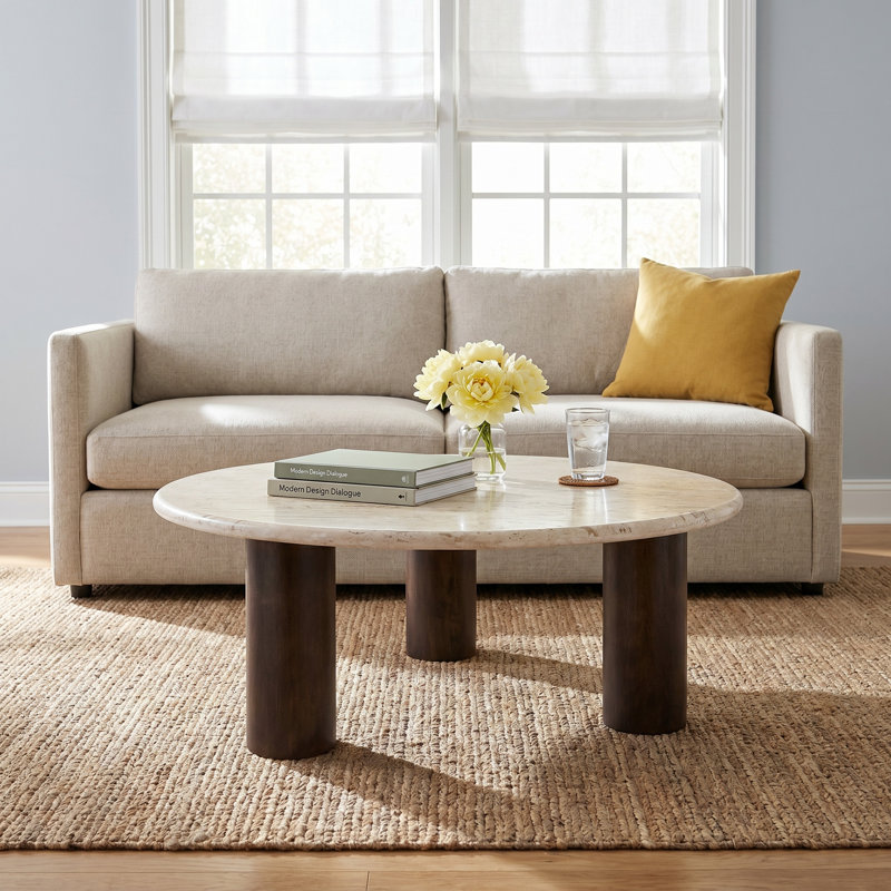 Carlisa Feuily Three Leg Coffee Table