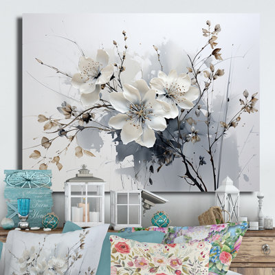 Asian Art Orchids Flowers I - Asian Metal Wall Decor