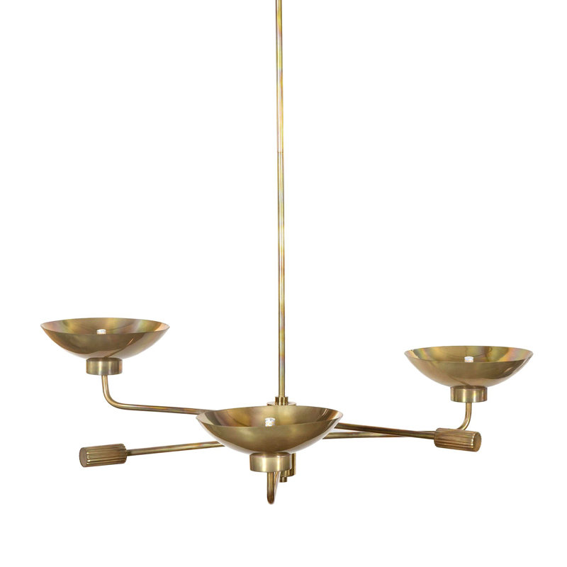 Lund Chandelier-Burnt Brass