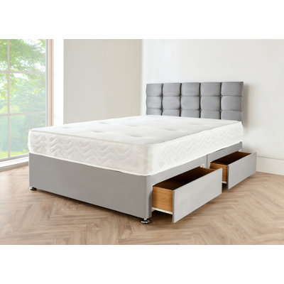 Abbie-Lee Upholstered Divan Bed with Mattress