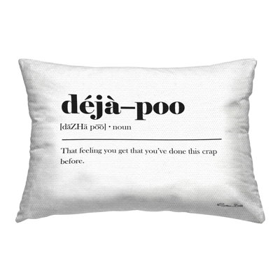 Sassy Deja-Poo Definition Outdoor Printed Pillow by Susan Ball
