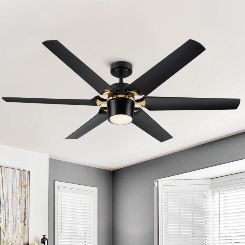 Elfreida 60'' Ceiling Fan with LED Lights