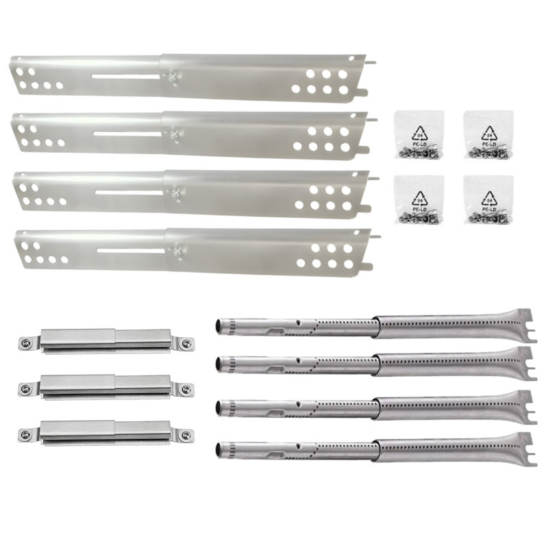 Ensemble de 4 brûleurs de gril et plaques chauffantes de remplacement pour les barbecues Charbroil Performance and Advantage