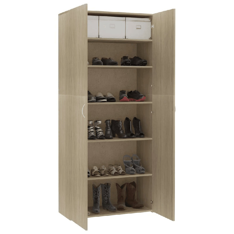 18 Pair Shoe Storage Cabinet, Sonoma Oak, 18