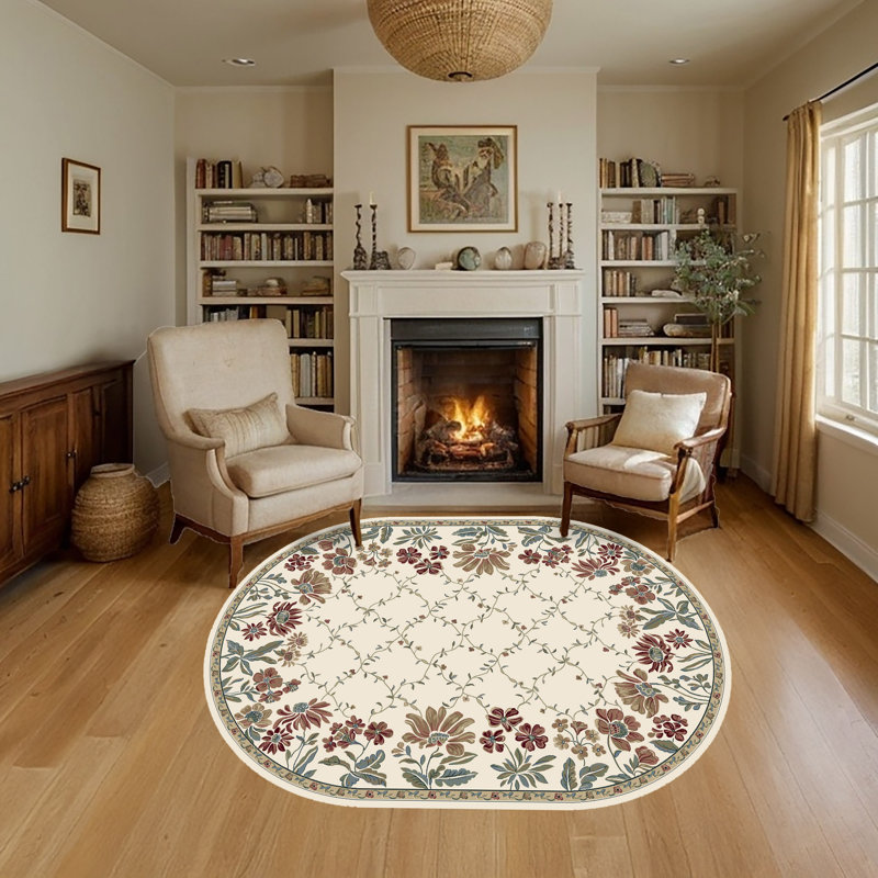 Angie Floral Indoor Rug, Oval 2'7" x 4'7"