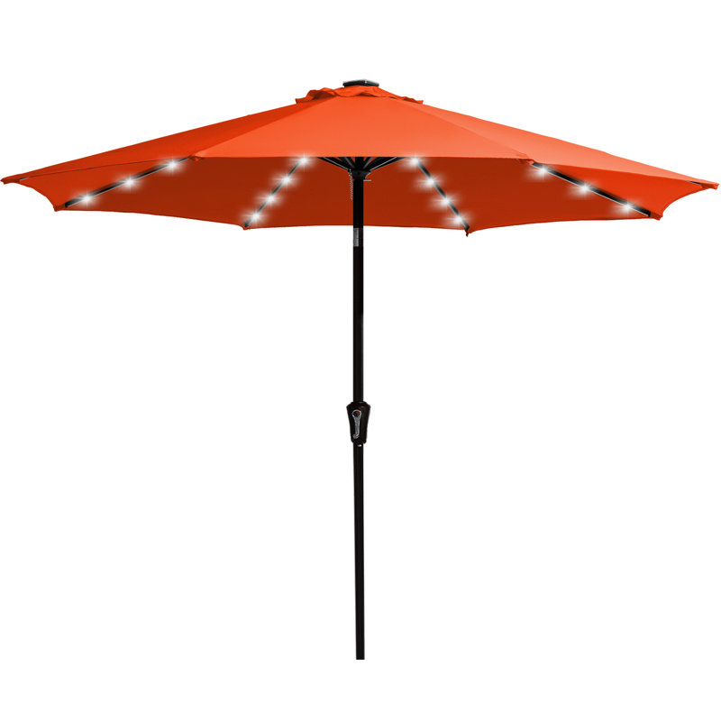 Parasol de marché avec manivelle Beka, Orange, H 99,6 po x l 132 po x P 132 po