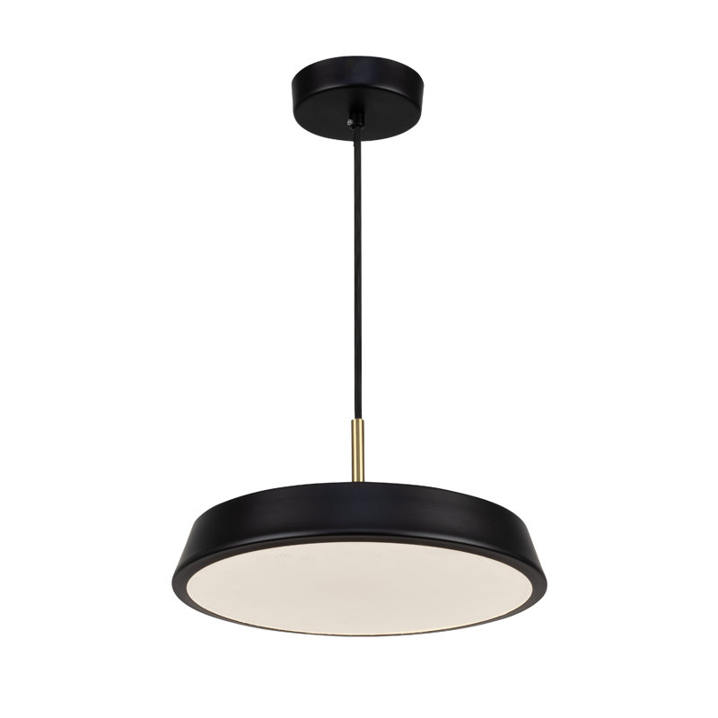 Relyea - 1-Light Pendant - 12"W - Black, Black, Black