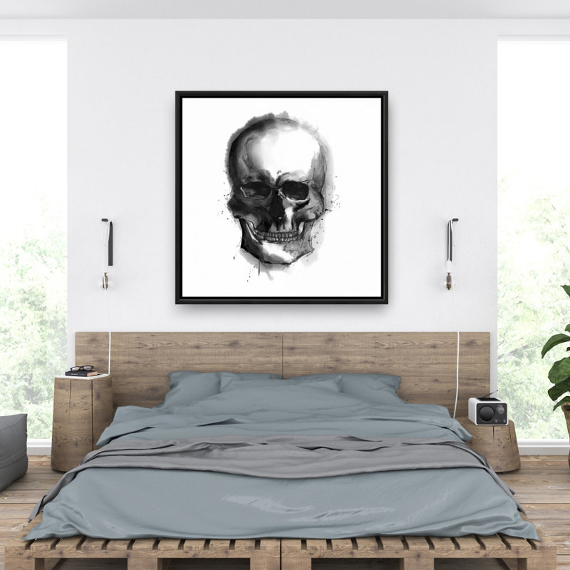 " Watercolor Dark Skull "