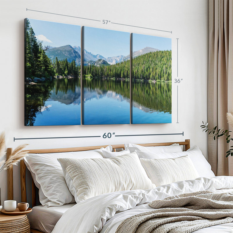 «Bear Lakeside Trees» sur, H 36 po x l 57 po