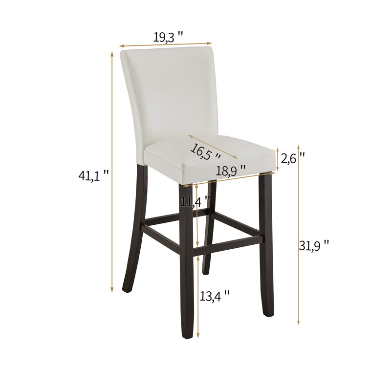Glass Top Four Leg Dining Set, White