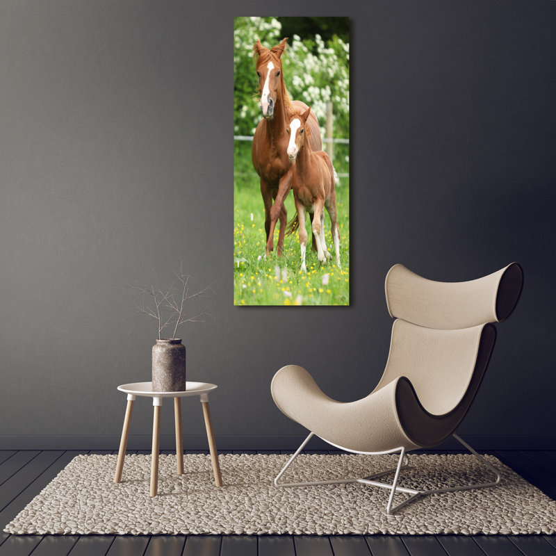 Mare And Foal - Wrapped Canvas Print