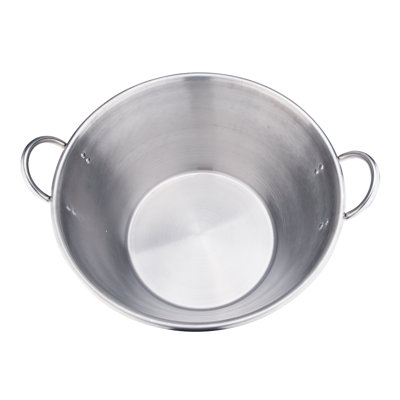 Arc 25" Heavy Duty Mexican Cazo, Large 69 Qt Stainless Steel Outdoor Cookingpot With Strong Load-bearing