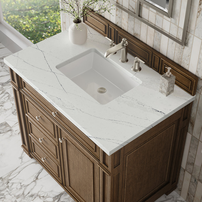 Bristol 36'' W Single Vanity, Saddle Brown, Ethereal Noctis, 8" Widespread