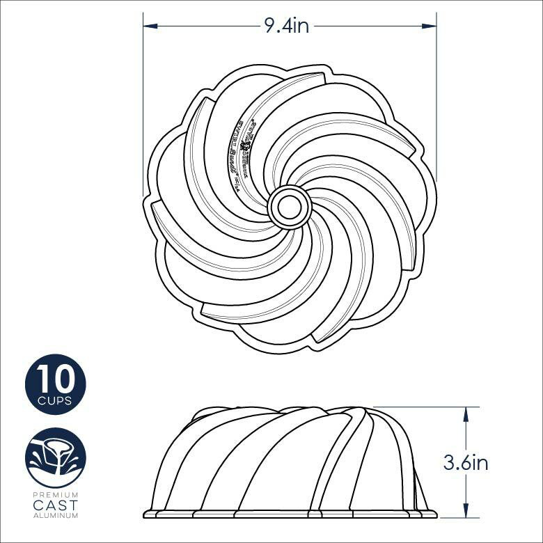 Nordic Ware Bundt® Aluminum Non-Stick Novelty Round Pan