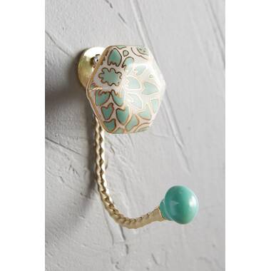 Lizotte 6 - Hook Wall Mounted Coat Rack in Turquoise Ophelia & Co.