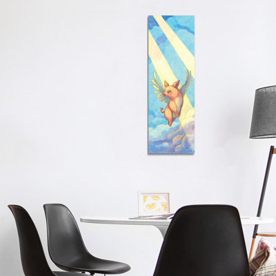 Pigs Might Fly by Might Fly Art & Illustration - Wrapped Canvas Panoramic Print