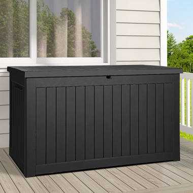KINYING Resin Deck box, Outdoor Storage Container, Large Waterproof Storage  Bench & Reviews