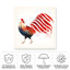 Toile d'extérieur Victoria Roges «Rooster Fireworks I»-87945622