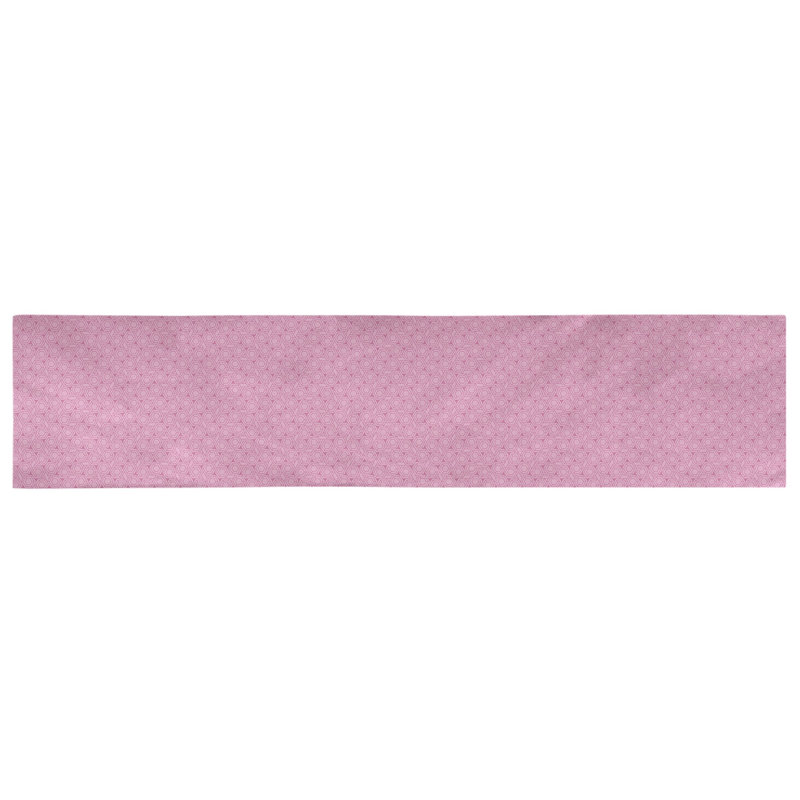 Chemin de table géométrique avicia, 72 po x 16 po, Rose, Coton