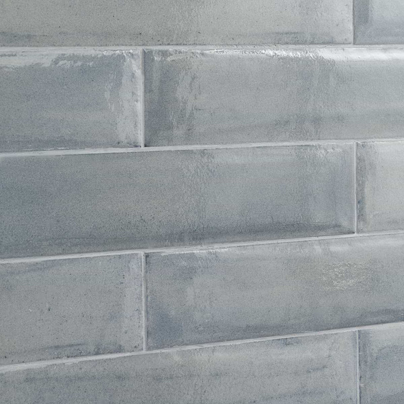 Paint 3x16 Glossy Porcelain Tile, Azur Blue