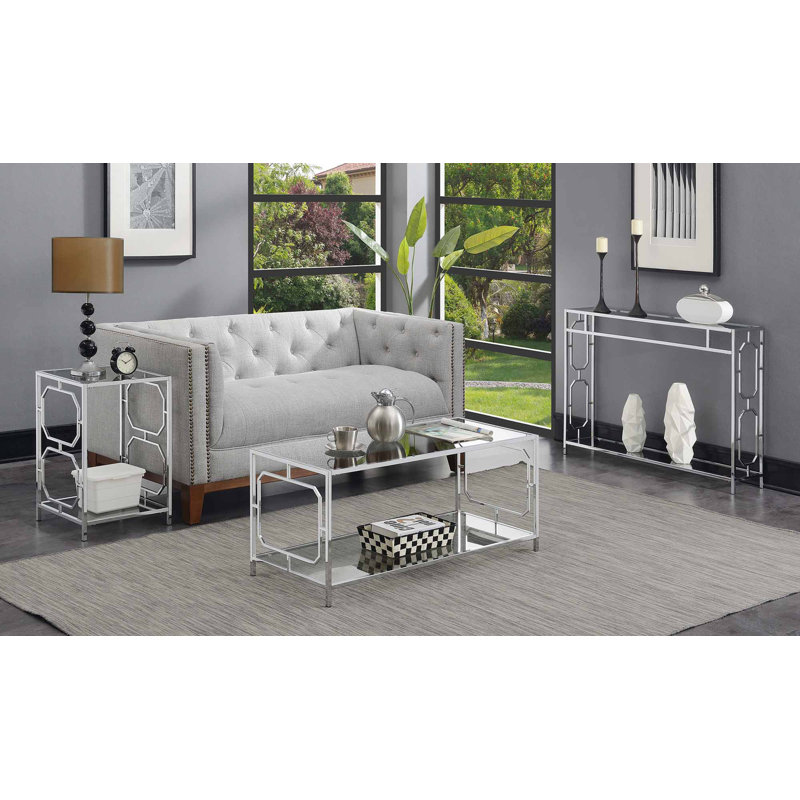 Gobert Glass Top End Table