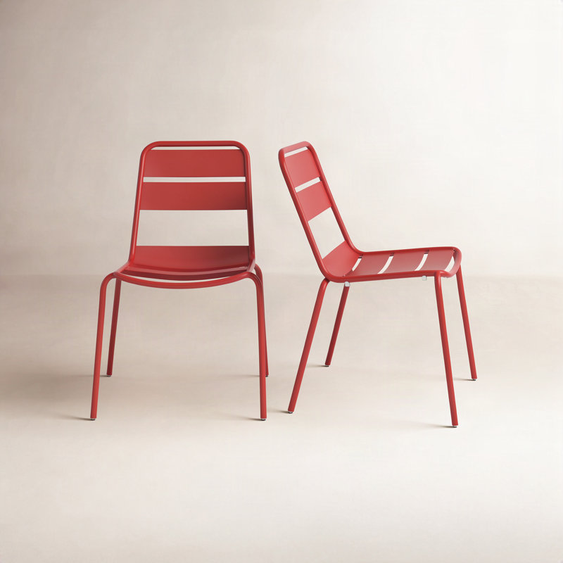 Kapri Side Chair - Powder-Coated Aluminum Frame, Venitian