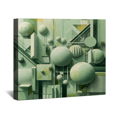 Geometric Spherical Composition Canvas Gallery Wrap in Many Sizes