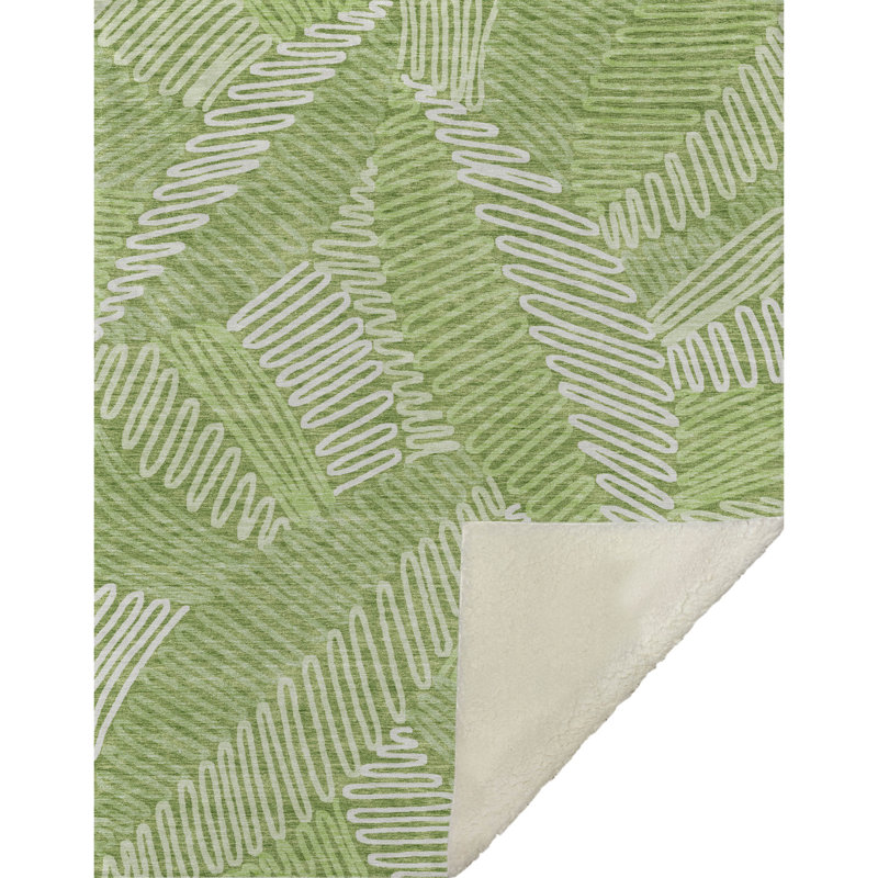 Jeté floral Sherpa ASB904 Addison, Limette