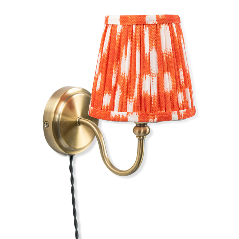 Ensor Plug-in Swing Arm Sconce, Orange, No