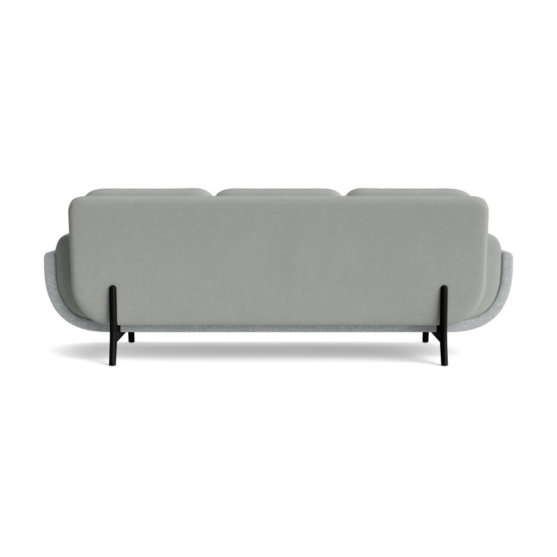 Regatta 100 Sofa, Boucle-Mineral Green/Textured Slub Weave-Sky Blue, Black