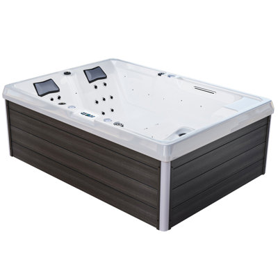 3-person Outdoor Hot Tub With 36 Water Jets And Digital Control System