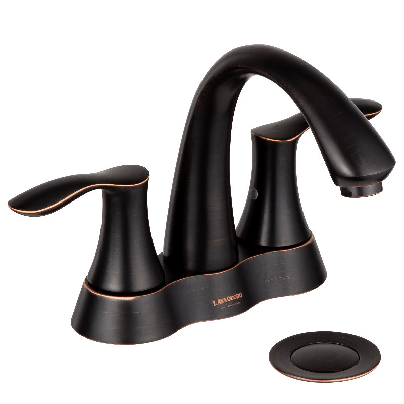 2-handle Bathroom Faucet with Drain Assembly, Oil Rubbed Bronze