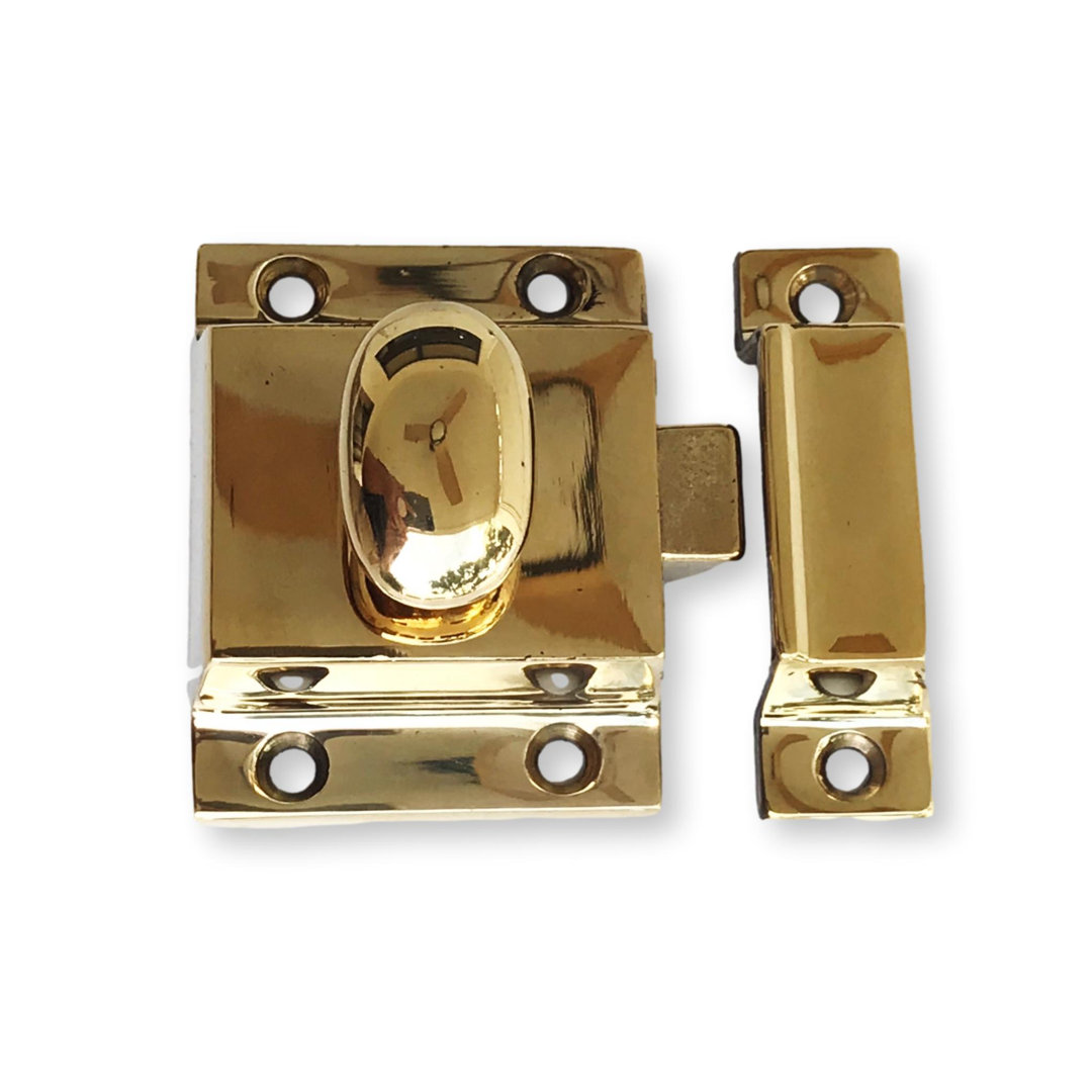 Unlacquered Brass "Eloise" Cabinet Latch Pull Forge Hardware Studio