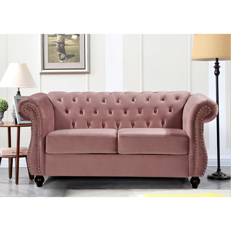 Fauteuil d'appoint Chesterfield, Rose
